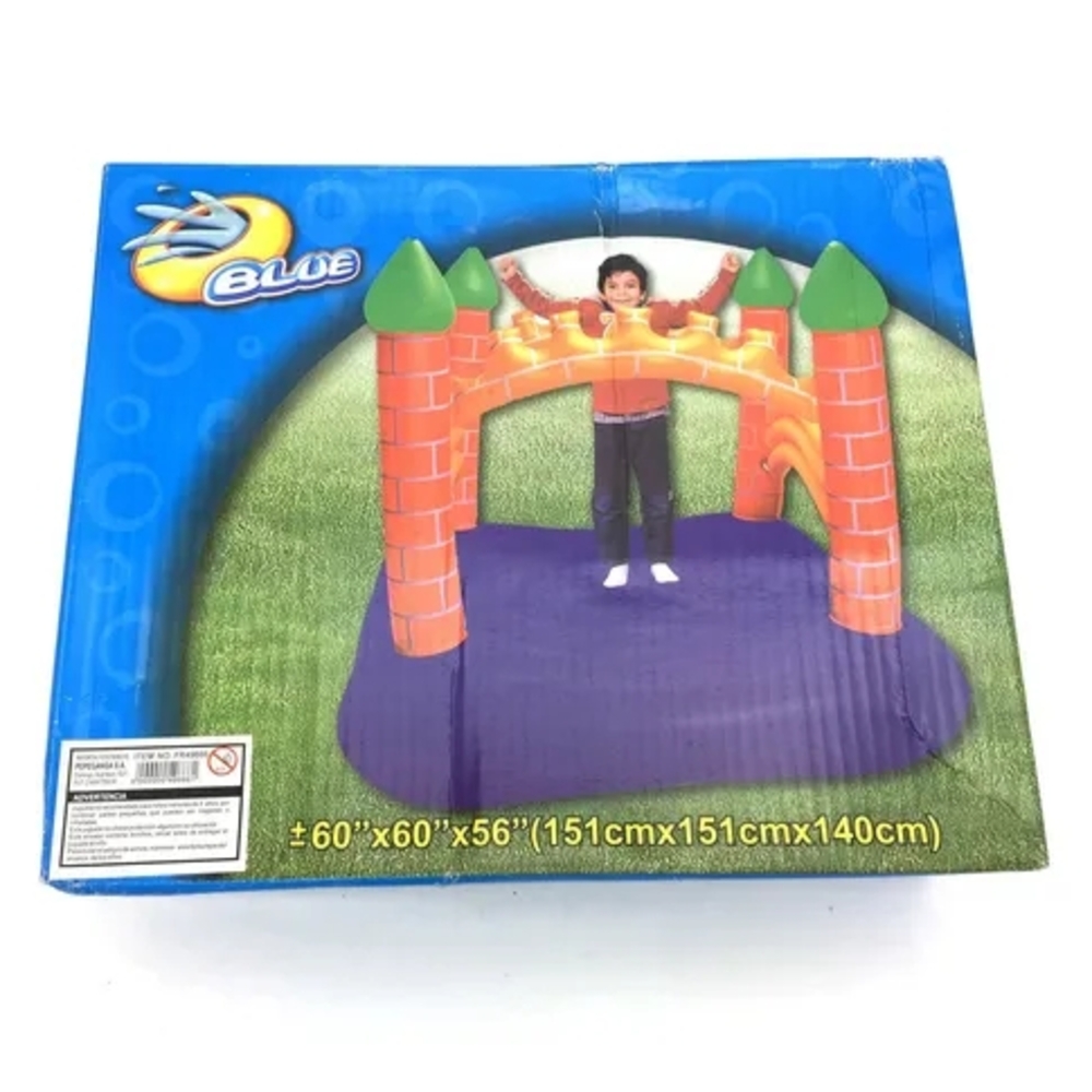 Kids Inflatable Castle Bouncer - Orange and Green